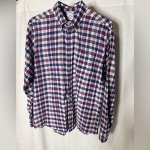 Brooks Brothers Red and Blue Plaid Button Down Shirt